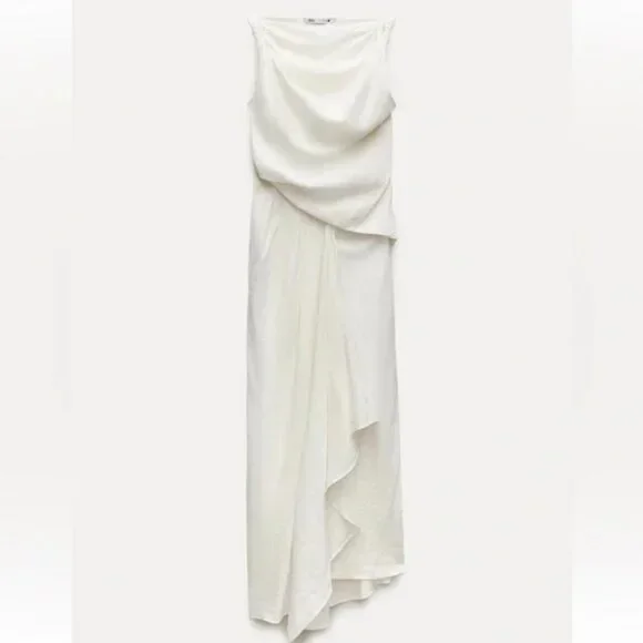 boden livia linen maxi dress Linen Maxi Beach Dress Livia M / Pure Black